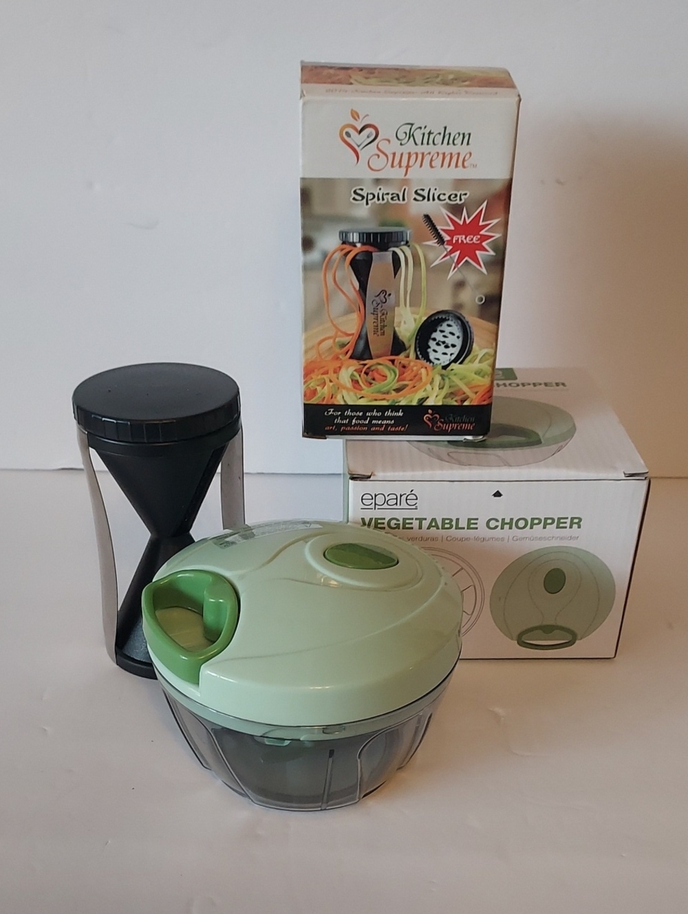 Epare vegetable chopper cutter kitchen tool chopper Spiral Slicer Bundle